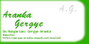 aranka gergye business card